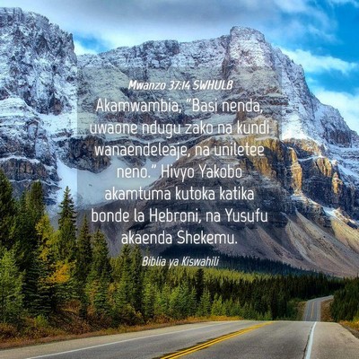 Picture 04 - Mwanzo 37:14 SWHULB - Akamwambia, “Basi nenda, uwaone ndugu zako na - Bible Verse Picture