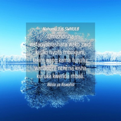 Picture 04 - Nahumu 3:16 SWHULB - Umezidisha wafanyabiashara wako zaidi kuliko - Bible Verse Picture