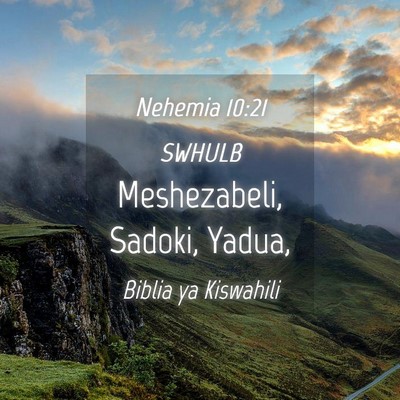 Picture 04 - Nehemia 10:21 SWHULB - Meshezabeli, Sadoki, - Bible Verse Picture