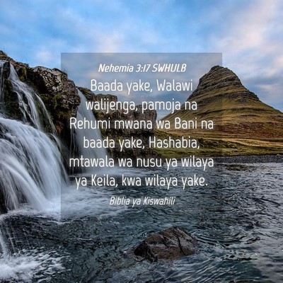 Picture 04 - Nehemia 3:17 SWHULB - Baada yake, Walawi walijenga, pamoja na Rehumi - Bible Verse Picture