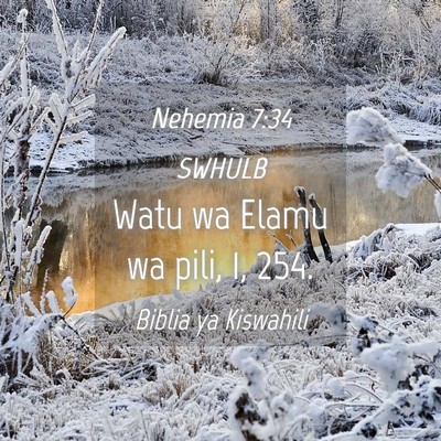 Picture 04 - Nehemia 7:34 SWHULB - Watu wa Elamu wa pili, 1, - Bible Verse Picture