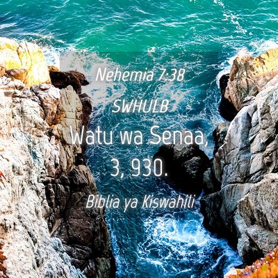 Picture 04 - Nehemia 7:38 SWHULB - Watu wa Senaa, 3, - Bible Verse Picture