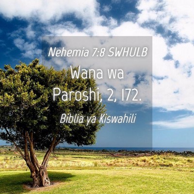 Picture 04 - Nehemia 7:8 SWHULB - Wana wa Paroshi, 2, - Bible Verse Picture