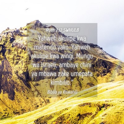Picture 04 - Ruth 2:12 SWHULB - Yahweh akulipe kwa matendo yako. Yahweh akulipe - Bible Verse Picture