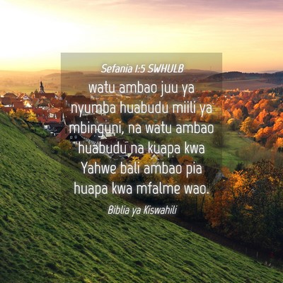 Picture 04 - Sefania 1:5 SWHULB - watu ambao juu ya nyumba huabudu miili ya - Bible Verse Picture