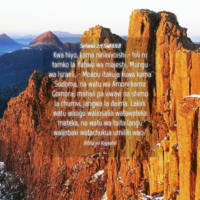 Picture 04 - Sefania 2:9 SWHULB - Kwa hiyo, kama ninavyoishi - hili ni tamko la - Bible Verse Picture