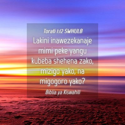 Picture 04 - Torati 1:12 SWHULB - Lakini inawezekanaje mimi peke yangu kubeba - Bible Verse Picture