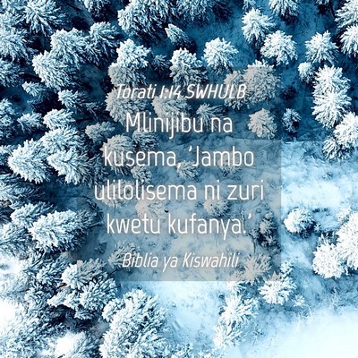 Picture 04 - Torati 1:14 SWHULB - Mlinijibu na kusema, 'Jambo ulilolisema ni zuri - Bible Verse Picture