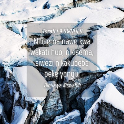 Picture 04 - Torati 1:9 SWHULB - Nilisema nawe kwa wakati huo, nikisema, siwezi - Bible Verse Picture
