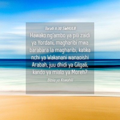 Picture 04 - Torati 11:30 SWHULB - Hawako ng'ambo ya pili zaidi ya Yordani, - Bible Verse Picture