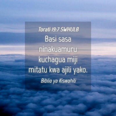 Picture 04 - Torati 19:7 SWHULB - Basi sasa ninakuamuru kuchagua miji mitatu kwa - Bible Verse Picture
