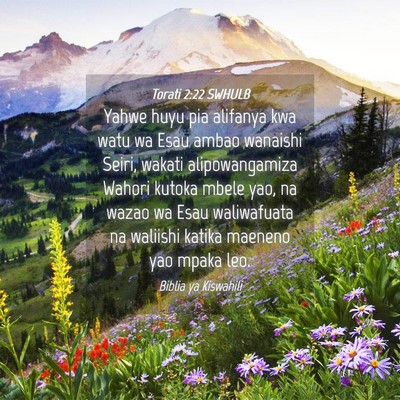 Picture 04 - Torati 2:22 SWHULB - Yahwe huyu pia alifanya kwa watu wa Esau ambao - Bible Verse Picture