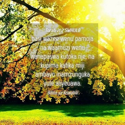 Picture 04 - Torati 21:2 SWHULB - basi wazee wenu pamoja na waamuzi wenu wanapaswa - Bible Verse Picture