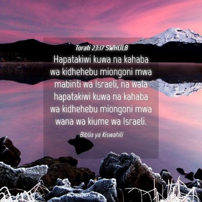 Picture 04 - Torati 23:17 SWHULB - Hapatakiwi kuwa na kahaba wa kidhehebu miongoni - Bible Verse Picture