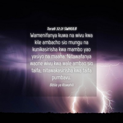Picture 04 - Torati 32:21 SWHULB - Wamenifanya kuwa na wivu kwa kile ambacho sio - Bible Verse Picture