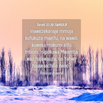 Picture 04 - Torati 32:30 SWHULB - Inawezekanaje mmoja kufukuza maelfu, na wawili - Bible Verse Picture