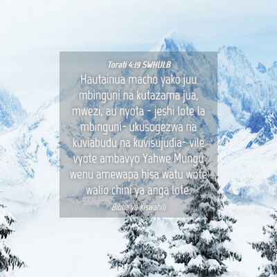 Picture 04 - Torati 4:19 SWHULB - Hautainua macho yako juu mbinguni na kutazama - Bible Verse Picture