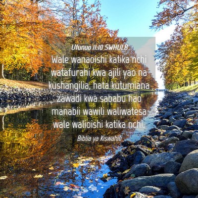 Picture 04 - Ufunuo 11:10 SWHULB - Wale wanaoishi katika nchi watafurahi kwa ajili - Bible Verse Picture