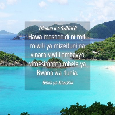 Picture 04 - Ufunuo 11:4 SWHULB - Hawa mashahidi ni miti miwili ya mizeituni na - Bible Verse Picture