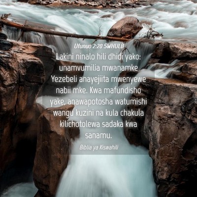 Picture 04 - Ufunuo 2:20 SWHULB - Lakini ninalo hili dhidi yako: unamvumilia - Bible Verse Picture