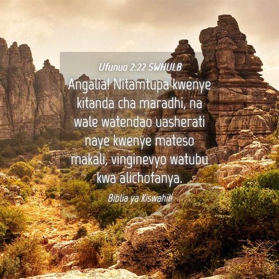 Picture 04 - Ufunuo 2:22 SWHULB - Angalia! Nitamtupa kwenye kitanda cha maradhi, na - Bible Verse Picture