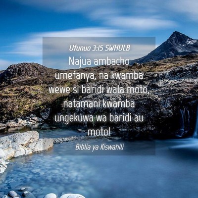 Picture 04 - Ufunuo 3:15 SWHULB - Najua ambacho umefanya, na kwamba wewe si baridi - Bible Verse Picture