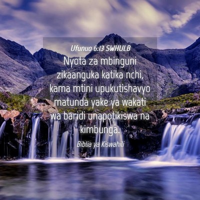 Picture 04 - Ufunuo 6:13 SWHULB - Nyota za mbinguni zikaanguka katika nchi, kama - Bible Verse Picture