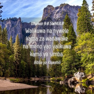 Picture 04 - Ufunuo 9:8 SWHULB - Walikuwa na nywele kama za wanawake na meno yao - Bible Verse Picture