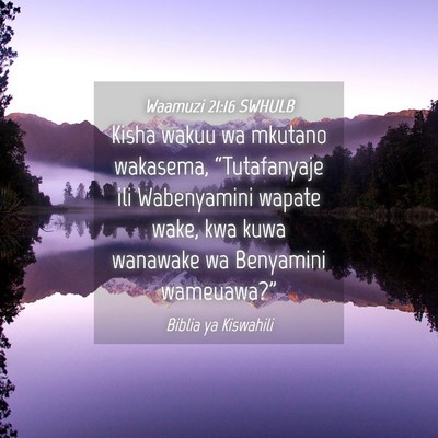 Picture 04 - Waamuzi 21:16 SWHULB - Kisha wakuu wa mkutano wakasema, “Tutafanyaje - Bible Verse Picture
