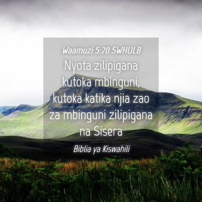 Picture 04 - Waamuzi 5:20 SWHULB - Nyota zilipigana kutoka mbinguni, kutoka katika - Bible Verse Picture