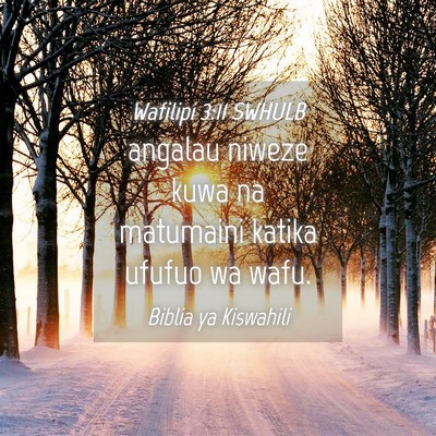 Picture 04 - Wafilipi 3:11 SWHULB - angalau niweze kuwa na matumaini katika ufufuo wa - Bible Verse Picture