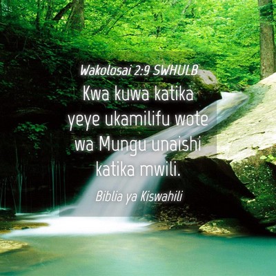 Picture 04 - Wakolosai 2:9 SWHULB - Kwa kuwa katika yeye ukamilifu wote wa Mungu - Bible Verse Picture