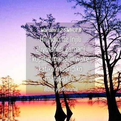 Picture 04 - Warumi 1:2 SWHULB - Hii ndio ile Injili aliyoiahidi zamani kupitia - Bible Verse Picture