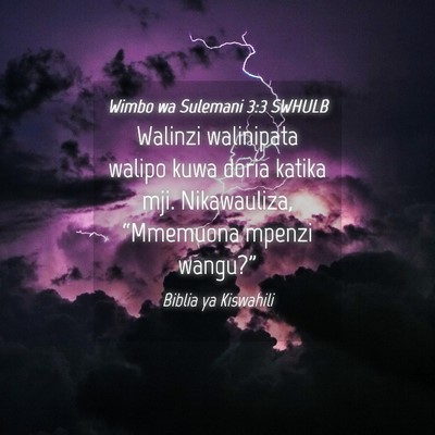 Picture 04 - Wimbo wa Sulemani 3:3 SWHULB - Walinzi walinipata walipo kuwa doria katika mji. - Bible Verse Picture