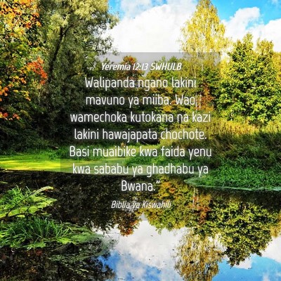 Picture 04 - Yeremia 12:13 SWHULB - Walipanda ngano lakini mavuno ya miiba. Wao - Bible Verse Picture