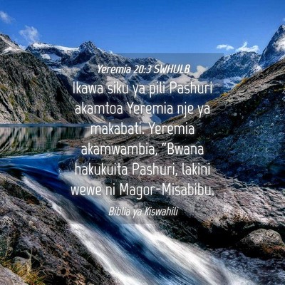 Picture 04 - Yeremia 20:3 SWHULB - Ikawa siku ya pili Pashuri akamtoa Yeremia nje ya - Bible Verse Picture
