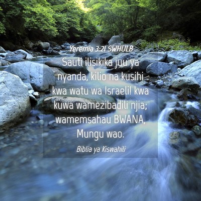 Picture 04 - Yeremia 3:21 SWHULB - Sauti ilisikika juu ya nyanda, kilio na kusihi - Bible Verse Picture