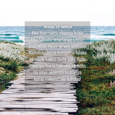 Picture 04 - Yeremia 3:8 SWHULB - Kwa hiyo nami nikaona kuwa kwa sababu amefanya - Bible Verse Picture