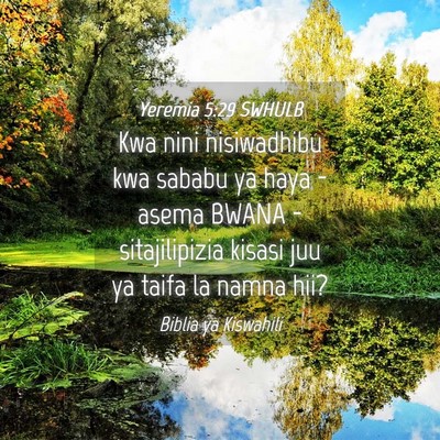 Picture 04 - Yeremia 5:29 SWHULB - Kwa nini nisiwadhibu kwa sababu ya haya - asema - Bible Verse Picture