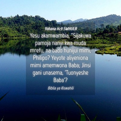 Picture 04 - Yohana 14:9 SWHULB - Yesu akamwambia, “Sijakuwa pamoja nanyi kwa - Bible Verse Picture