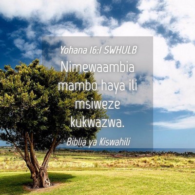Picture 04 - Yohana 16:1 SWHULB - Nimewaambia mambo haya ili msiweze - Bible Verse Picture