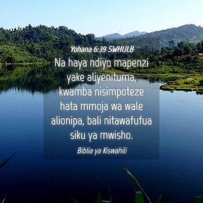 Picture 04 - Yohana 6:39 SWHULB - Na haya ndiyo mapenzi yake aliyenituma, kwamba - Bible Verse Picture