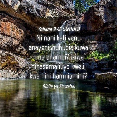 Picture 04 - Yohana 8:46 SWHULB - Ni nani kati yenu anayenishuhudia kuwa nina - Bible Verse Picture