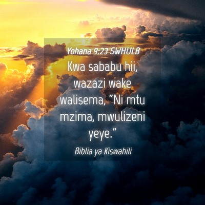 Picture 04 - Yohana 9:23 SWHULB - Kwa sababu hii, wazazi wake walisema, “Ni mtu - Bible Verse Picture