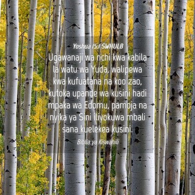 Picture 04 - Yoshua 15:1 SWHULB - Ugawanaji wa nchi kwa kabila la watu wa Yuda, - Bible Verse Picture