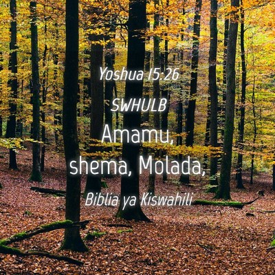 Picture 04 - Yoshua 15:26 SWHULB - Amamu, shema, - Bible Verse Picture