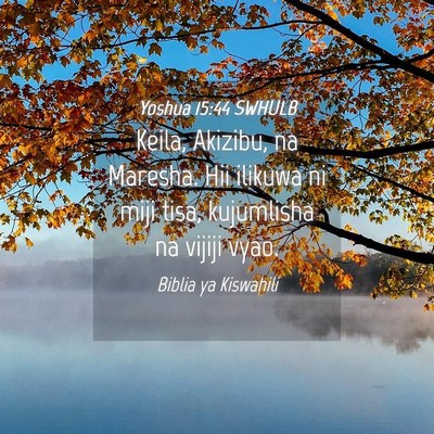 Picture 04 - Yoshua 15:44 SWHULB - Keila, Akizibu, na Maresha. Hii ilikuwa ni miji - Bible Verse Picture