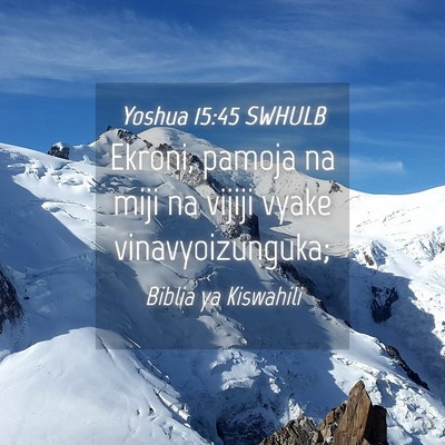Picture 04 - Yoshua 15:45 SWHULB - Ekroni, pamoja na miji na vijiji vyake - Bible Verse Picture