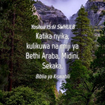 Picture 04 - Yoshua 15:61 SWHULB - Katika nyika, kulikuwa na miji ya Bethi Araba, - Bible Verse Picture