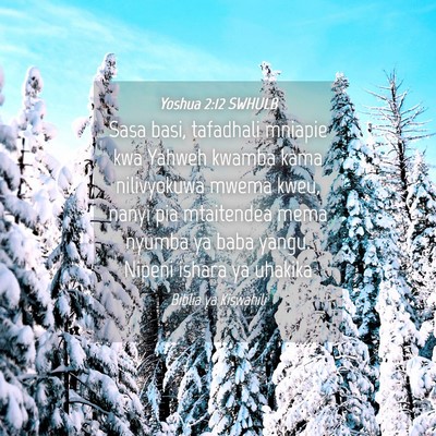 Picture 04 - Yoshua 2:12 SWHULB - Sasa basi, tafadhali mniapie kwa Yahweh kwamba - Bible Verse Picture